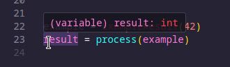 VSCode screenshot of the first snippet