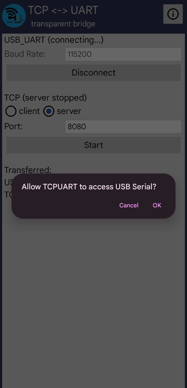 tcpuart screenshot 2